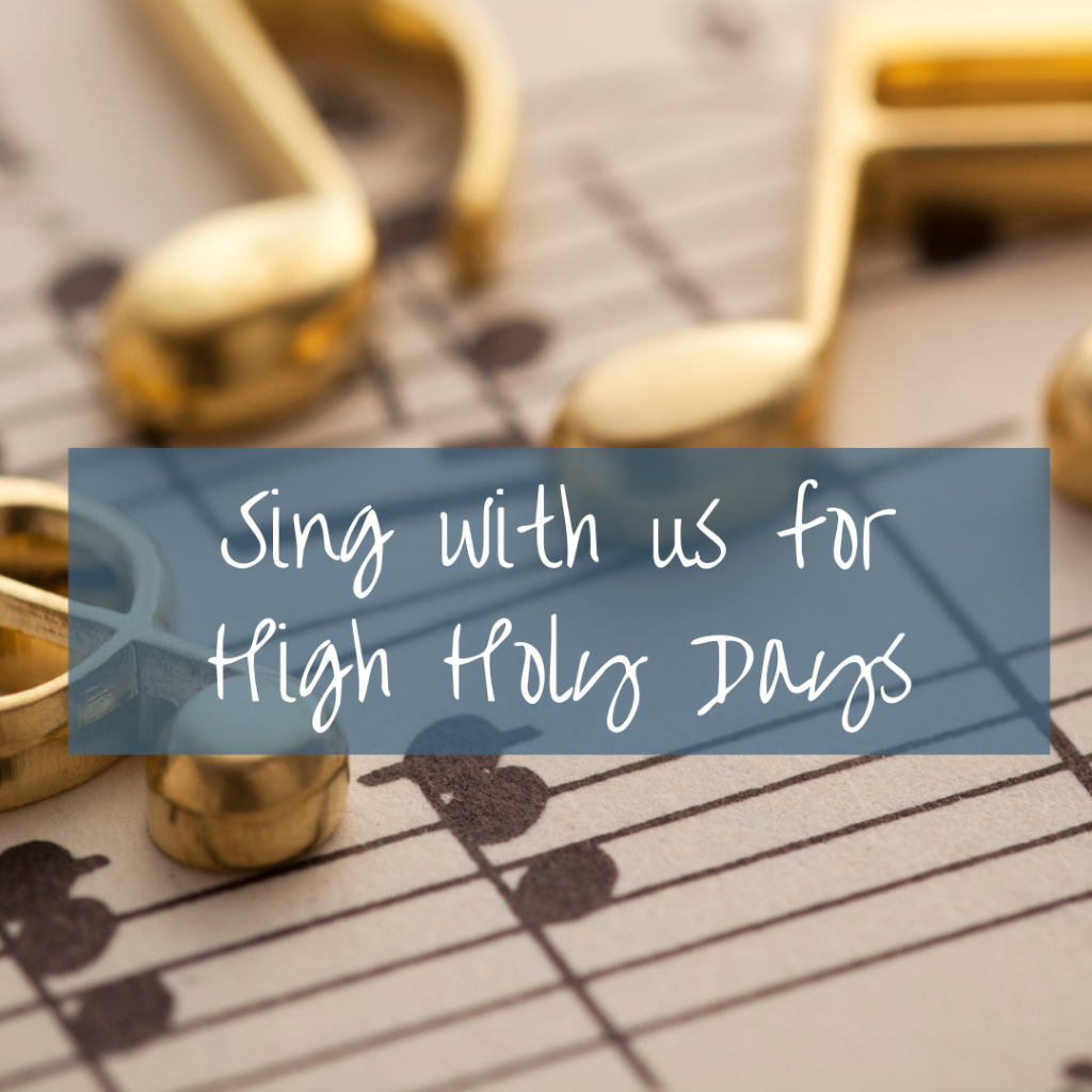 Golden musical notes sit atop sheet music